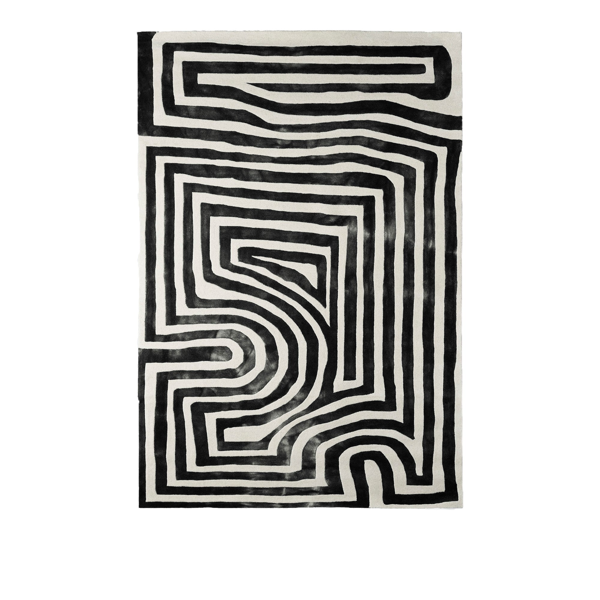 Psychadelic Labyrinth Dip Dye Rug 79 x 118
