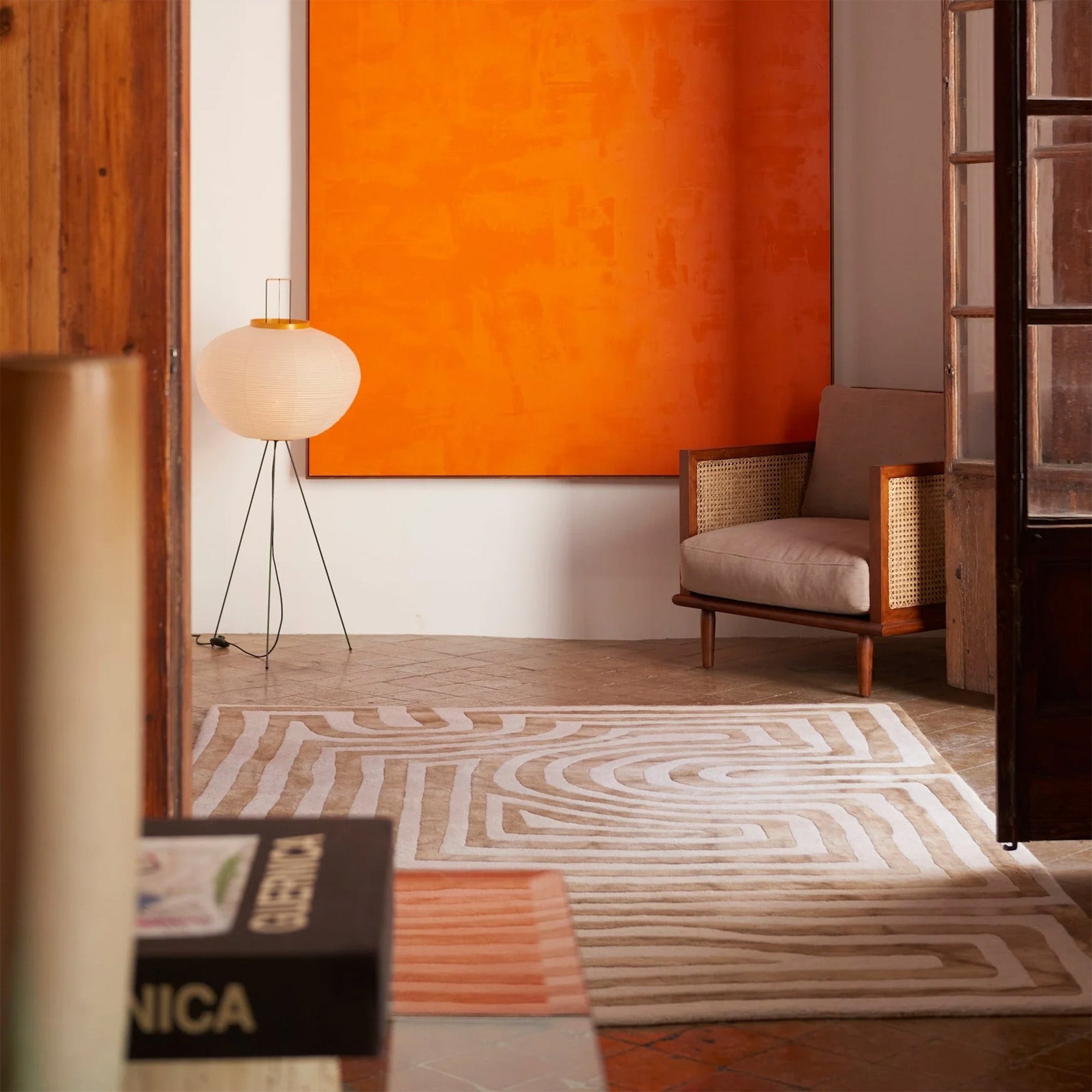 Psychadelic Labyrinth Dip Dye Rug 79 x 118