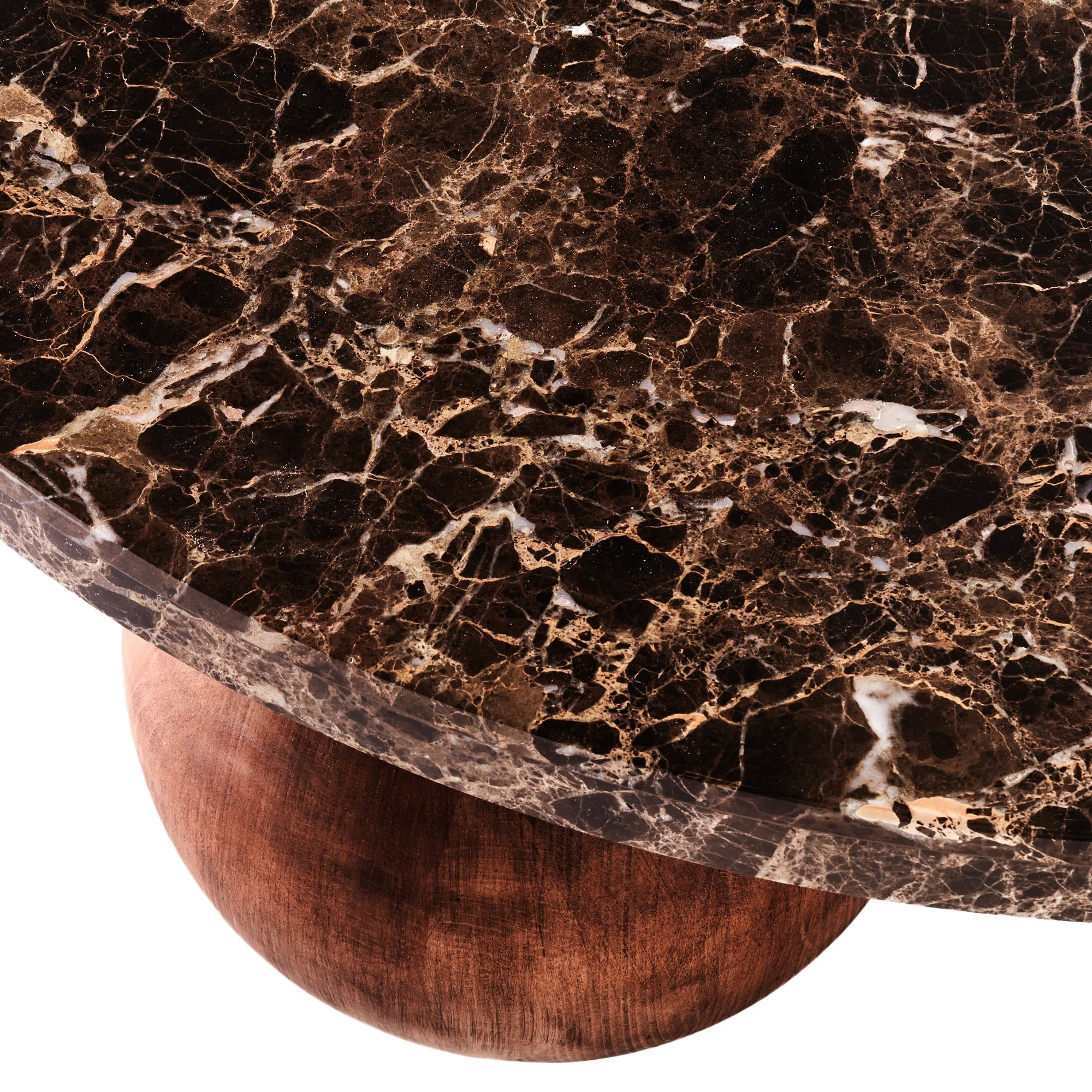 Sphere Sofa Table Round Dark Emperador