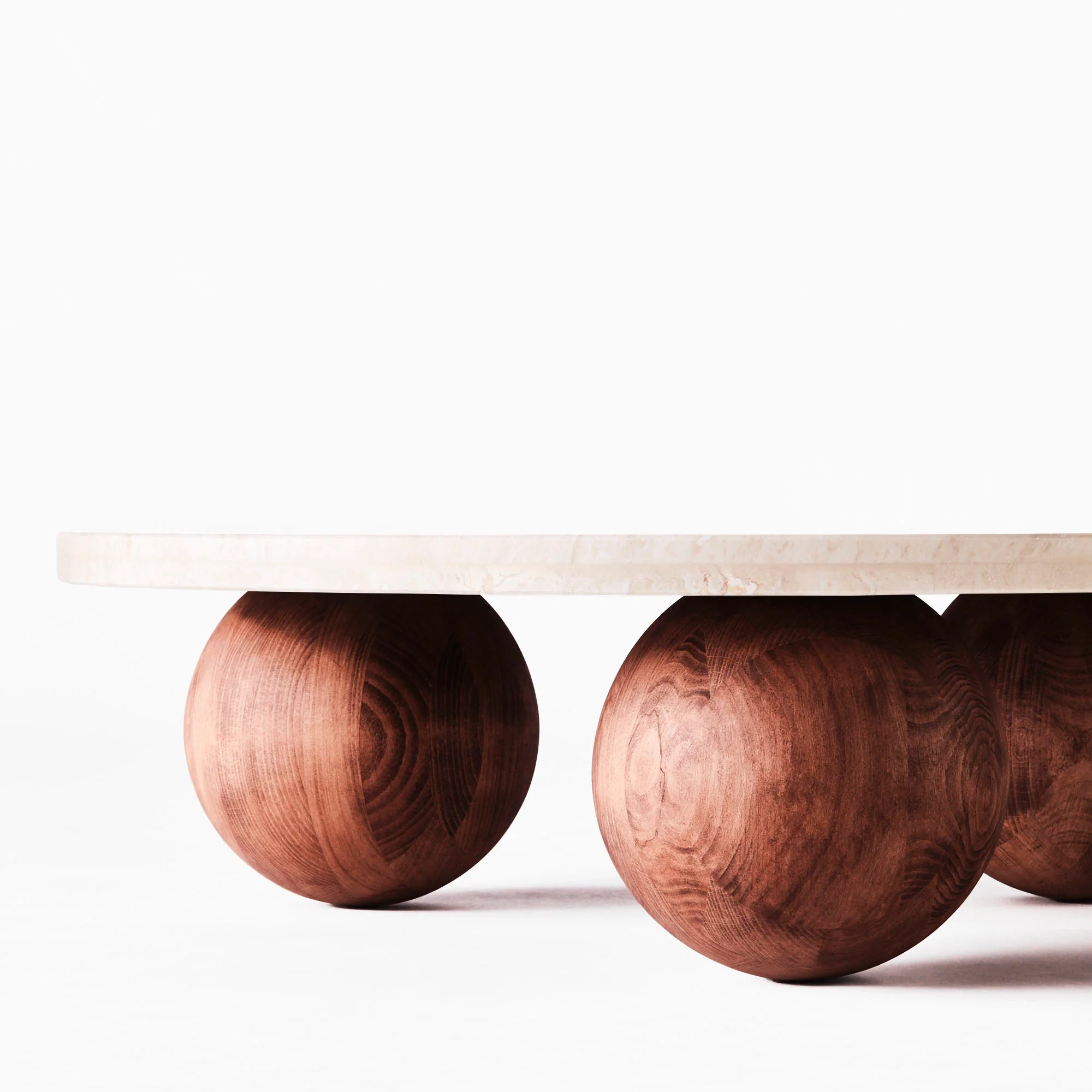 Sphere Sofa Table Round Travertino